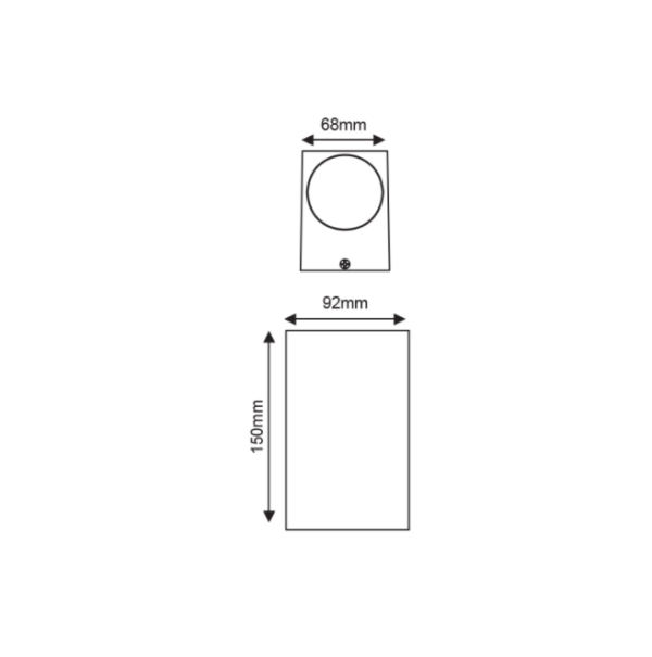 S6 I S8 GU10 WALL LUMINAIRE 230V AC MATT WHITE IP65 MAX.2X35W - ACA