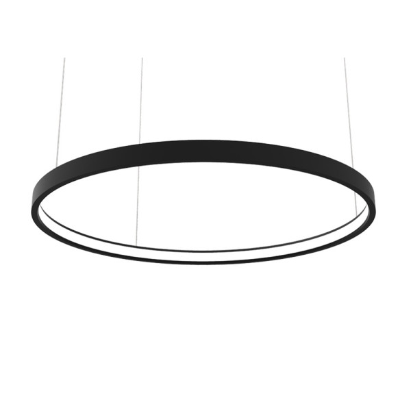 OLAN SAND BLACK CIRCULAR ALUMINUM PROFILE WITH PC OPAL DIFFUSER ?1500MM - ACA